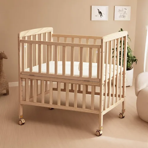 Vista 9 de Flwrgirl - Cuna convertible mini para bebé - Cuna de moisés portátil junto a la cama con colchón incluido, 3 alturas, cuna para habitación pequeña