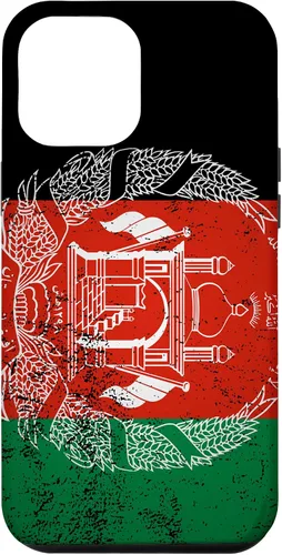 Vista 25 de iPhone 11 Pro Max Grunge bandera de Afganistán Vintage South Asia Pashto Dari estuche de regalo