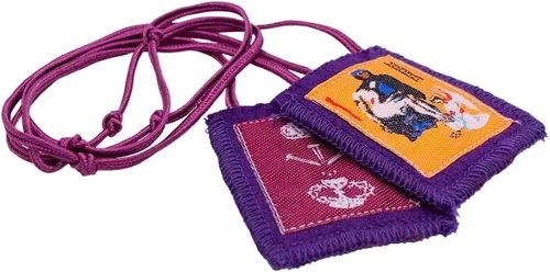 Vista 3 de Pequeño Escapulario Púrpura con Cinco Nudos Protección Divina Portátil de Jesús y María Poderoso Devocional Católico Gran Regalo Cristiano