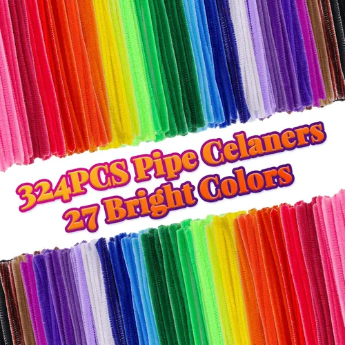 Vista 2 de Caydo 324 piezas de limpiapipas multicolor manualidades, 27