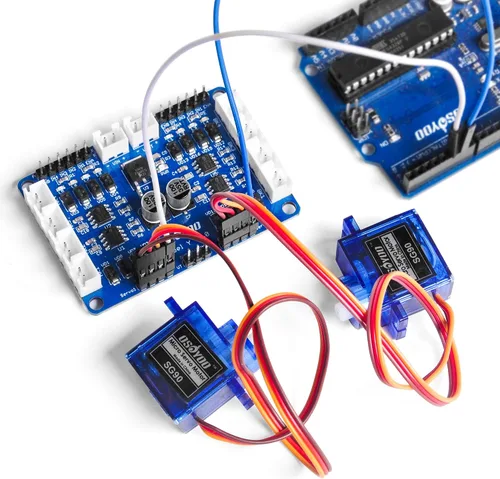 Vista 6 de Modelo Y 4-Channel Dual H-Bridge Placa de conductor del motor paso a paso para Arduino Raspberry Pi UNO Mega2560 Mecanum Wheel Smart Car Power
