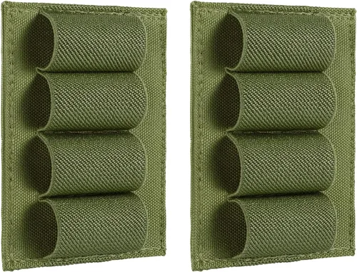 Vista 7 de FRTKK Paquete de 2 Portadores Tácticos de Cartuchos de Escopeta para Culata para Rifles, Portador de Munición de Cartuchos Molle para Calibre 12/20