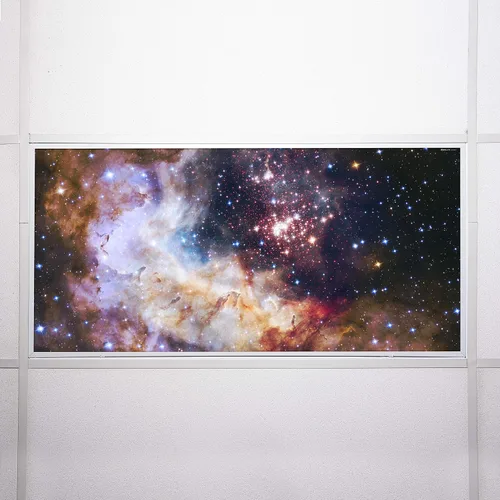Vista 7 de Cubierta de luz fluorescente para luces de techo de aula, inserto de película retroiluminada de alta calidad, 2 x 4 (22.38 x 46.5 pulgadas)