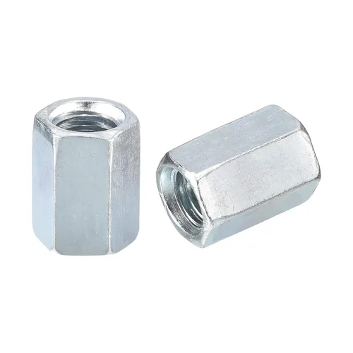 Vista 23 de uxcell Tuercas de acoplamiento M5x8x12mm - Acoplador de varilla roscada hexagonal de acero al carbono galvanizado para muebles, electrónico