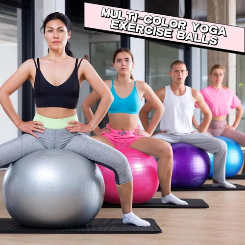 Vista 3 de Jerify Pelota de ejercicio de 10 piezas de pelota de pilates, pelota de yoga a granel para fitness, embarazo, parto, silla de bola de núcleo,