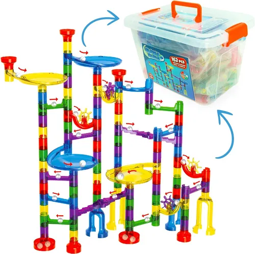 Vista 3 de Marble Mania Marble Run - Marble Runs para niños - 162 piezas más bañera