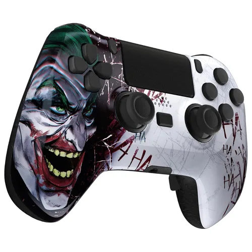 Vista 7 de eXtremeRate Clown HAHAHA Decade Tournament Controller (DTC) Upgrade Kit for PS4 Controller JDM-040050055, Upgrade Board & Ergonomic Shell & Back