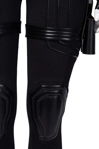 Vista 6 de Disfraz de soldado galáctico para mujer, disfraz de Halloween o cosplay de lujo, color negro