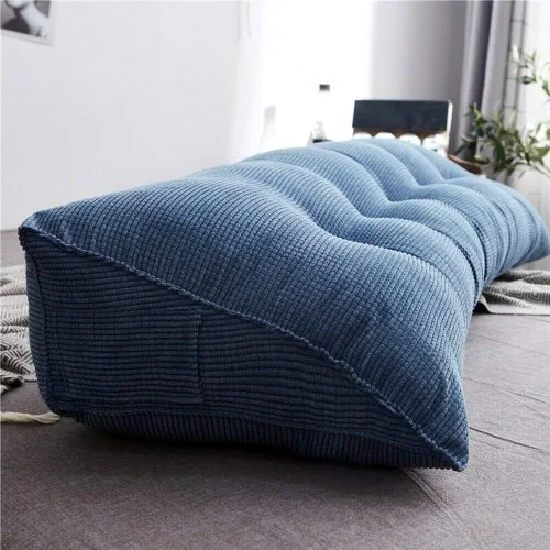 Vista 2 de Cojín triangular de cuña para respaldo de cama, almohada de apoyo de posicionamiento, almohada de lectura para sofá cama, oficina, almohadilla Azul