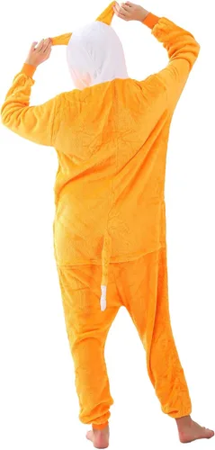 Vista 7 de ZOBAYOP Pijama unisex con capucha de animales para adultos para mujeres y hombres, disfraz de Halloween, cosplay, zorro