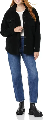 Vista 3 de Tienda Essentials Chaqueta de camisa de sherpa de peluche de gran tamaño para mujer (anteriormente Goodthreads)