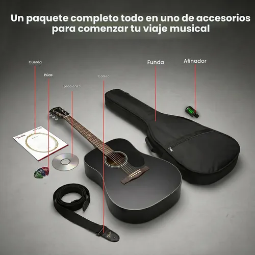 Vista 2 de Conjuntos de guitarras acústicas Fender CD-60.