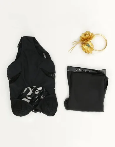 Vista 7 de haikyuu Traje de baño de una pieza derivado de anime para mujer con falda cruzada y diadema de malla halter