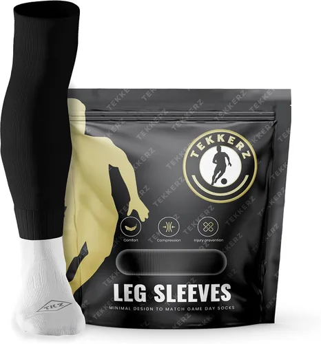 Vista 4 de Tekkerz Manga de pierna compatible con calcetines de agarre, la mejor alternativa a los calcetines deportivos de fútbol, fútbol, hockey y rugby