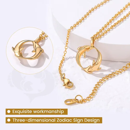 Vista 4 de GOLDCHIC JEWELRY Zodiac Constellation Charm Necklace for Women, Gold Horoscope Astrology Pendant Necklaces Birthday Gifts