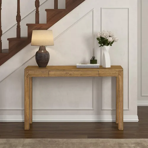 Vista 11 de NTC Flow Mesa de Café Moderna de Madera Rectangular con Cajón Oculto – Resistente al Agua y al Calor, Negro Quemado
