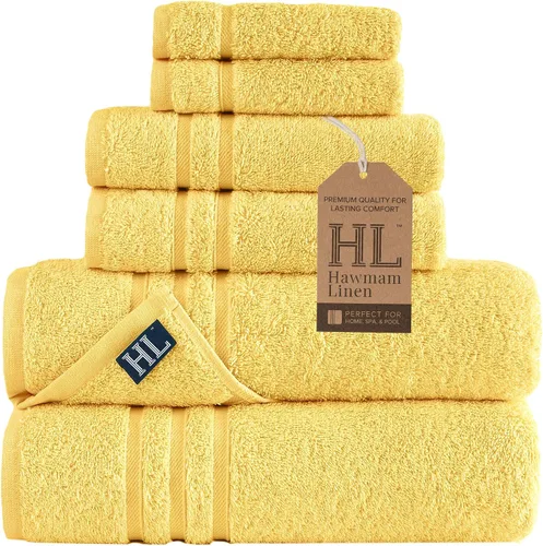 Vista 55 de Juego de 6 toallas de baño negras para baño, algodón turco original, suave, absorbente y de primera calidad, 2 toallas de baño, 2 manos y 2 toallas