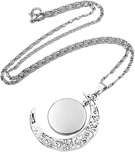 Vista 3 de Collar de constelación del zodiaco con 12 piedras preciosas del tiempo, horóscopo, astrología, luna creciente, collar para mujeres y hombres