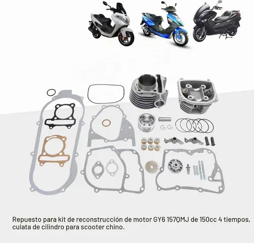 Vista 7 de goofit kit de Cilindro 57,4 mm de diámetro interior, 150 cc agujero, GY6 Cilindro de reconstrucción del motor Scooter chino