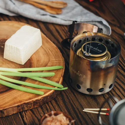 Vista 5 de Quemador de alcohol - Cocinilla de alcohol para mochileros, acampadas, excursiones o para utilizar como mechero.