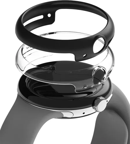 Vista 4 de Ringke Onyx - Funda compatible con Google Pixel 7 [negra] + funda delgada compatible con Google Pixel Watch [transparente + negro]