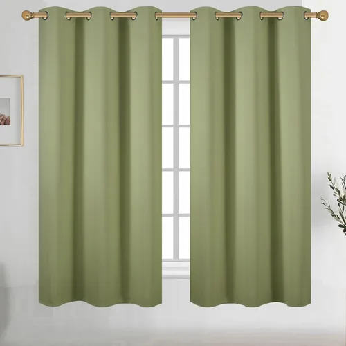 Vista 150 de Diraysid Cortinas opacas beige con ojales para dormitorio, con aislamiento térmico, cortinas de oscurecimiento de habitación, 38 x 54 pulgadas, 2