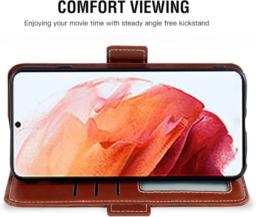 Vista 4 de Asuwish Funda de teléfono para Samsung Galaxy S23 Plus 5G con protector de pantalla de vidrio templado y tarjetero de cuero con tapa para tarjetas