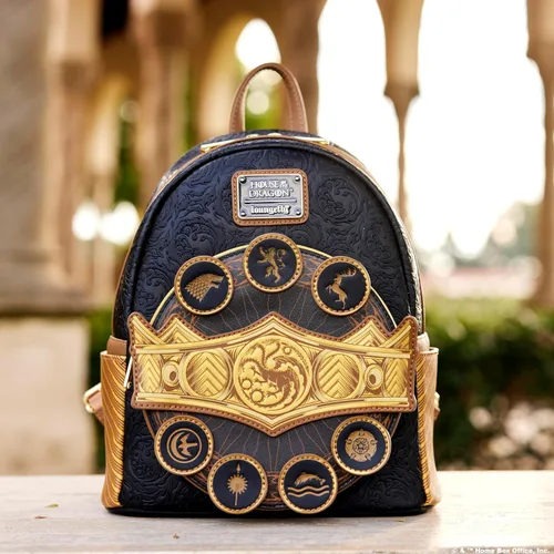 Vista 7 de Loungefly Mini-mochila House of The Dragon Crown, exclusiva de Tienda