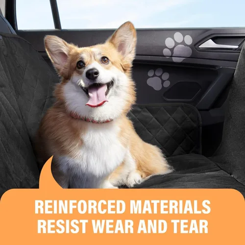 Vista 2 de Active Pets Funda de Asiento Trasero Beige XL para Perros, Hamaca para Coche, Protector Impermeable para Asiento Trasero de Camiones, Banco Trasero