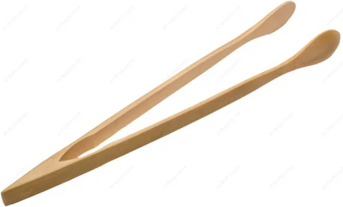 Vista 3 de M.V. Trading BTTS734 - Pinza para tostadas de bambú con cuchara, 7¾ pulgadas
