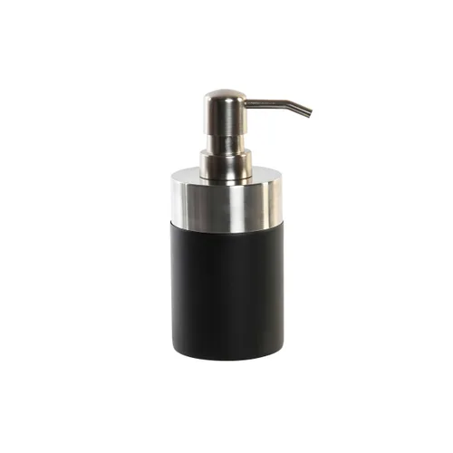 Vista 2 de Dispensador de Jabón DKD Home Decor Plateado Negro Acero Inoxidable Resina 7 x 7 x 17 cm