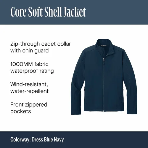 Vista 6 de Port Authority Chaqueta Core Soft Shell Negro
