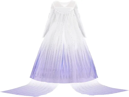 Vista 3 de Ohlover Girls Princess Costume Snow Party Sequins Halloween Dress up