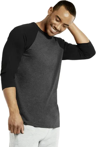 Vista 2 de TOP PRO Camiseta de béisbol casual con manga raglán 3/4 para hombre