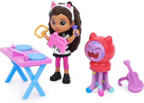 Vista 7 de Gabby's Dollhouse 6062027-1 Gabby's Dollhouse - Juego de karaoke con 2 figuras de juego, 2 unidades, caja de muñecas y Möbelstück, Kinderspielzeug