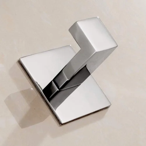 Vista 7 de Gancho de toalla de baño de acero inoxidable autoadhesivo para bata de baño, sin necesidad de tornillos y acabado cromado