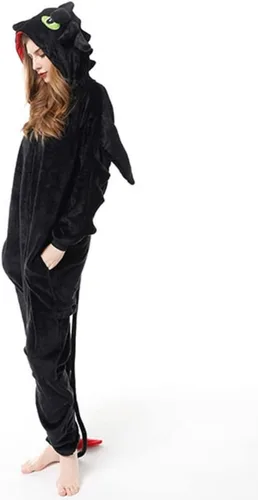 Vista 7 de Costume Bay Pijama de animal Kigirumi para mujeres y hombres adultos, unisex, ropa de dormir para Halloween, cosplay, disfraz de una sola pieza