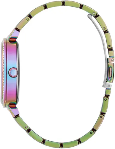 Vista 7 de GUESS US - Reloj analógico de corte floral iridiscente para mujer