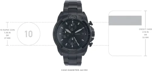 Vista 3 de Fossil Bronson Reloj casual de cuarzo para hombre con correa de acero inoxidable o cuero Reloj cronógrafo Bronson