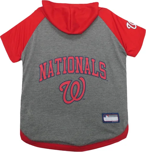 Vista 6 de Sudadera con capucha MLB para perros y gatos - Camiseta con capucha para perros Philadelphia Phillies, extra pequeña. - Sudadera con capucha