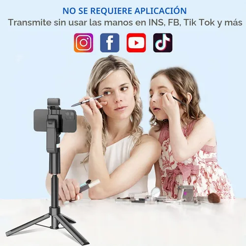 Vista 5 de Trípode extensible de seguimiento facial automático con luz, trípode