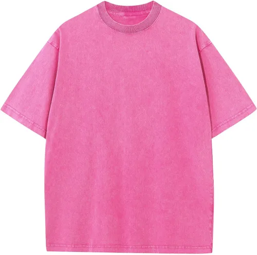Vista 41 de Camisetas de algodón para hombre, de gran tamaño, unisex, de manga corta, casual, holgada, de lavado, unicolor, básicas A-Negro