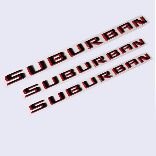 Vista 11 de Emblema Suburban OEM 2021 Letras 3D Compatible con Suburban 84910061 2019-2025 Negro Brillante
