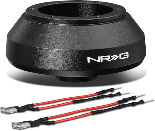 Vista 2 de NRG Innovations NRG-SRK-101H Racing Style, Adaptador de buje corto de liberación rápida para volante, patrón de pernos 6 X 70mm, cuerpo negro