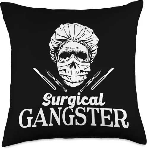 Vista 5 de Zone - 365 Funny Surgery Tech Quirúrgico Gangster Funny Cool Surgery Tech - Almohada de 16.0 x 16.0 in, multicolor