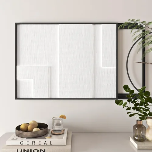 Vista 7 de FunStick Papel tapiz de rayas gruesas para despegar y pegar, papel tapiz blanco texturizado, papel de contacto blanco extraíble para gabinetes, tela