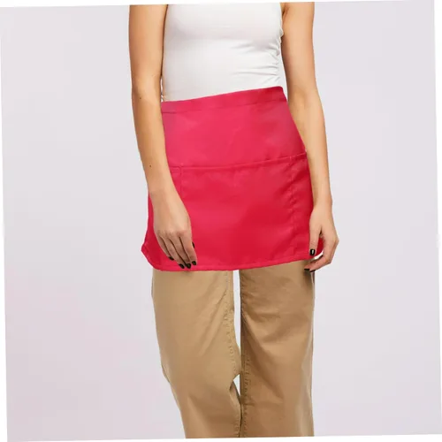 Vista 7 de VALICLUD Half Server Apron with Double Pockets Stain and Water Resistant Kitchen Apron for Chefs and Waitstaff Restaurants and Coffee Shops