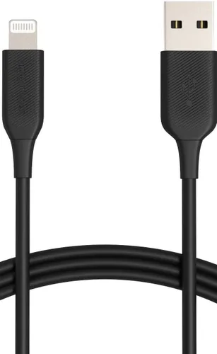 Vista 17 de Amazon Basics Paquete de 2 cables de carga USB-A a Lightning ABS, cargador certificado MFi para Apple iPhone 14, 13, 12, 11 X Xs Pro, Pro Max, Plus