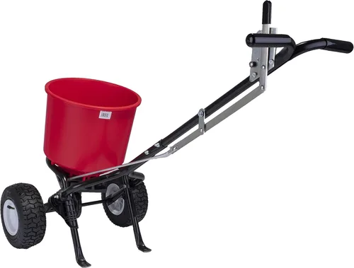 Vista 5 de Earthway 2600A-Plus - Esparcidor de fertilizante de transmisión de 40 libras (39.7 lbs), sembradora de jardín, esparcidor de sal con ruedas