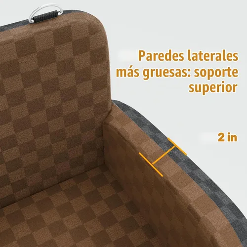 Vista 9 de PETICON Asiento de coche impermeable para perros pequeños y medianos Marrón